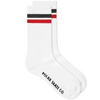 Polar Skate Co. Stripe Sock in White/Black/Red