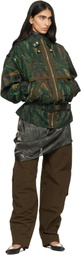 Kiko Kostadinov Green Heron Belted Jacket