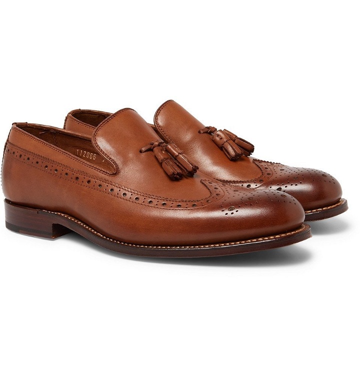 Photo: Grenson - Lucien Burnished-Leather Tasselled Loafers - Men - Tan