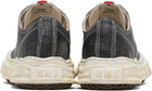 Maison MIHARA YASUHIRO Black 'Hank' OG Sole Shrink Leather Low-Top Sneakers