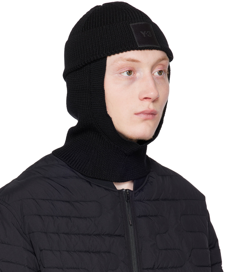 Y-3 Black Wool Icon Balaclava