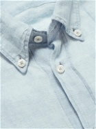 Altea - Ivy Button-Down Collar Linen Shirt - Blue