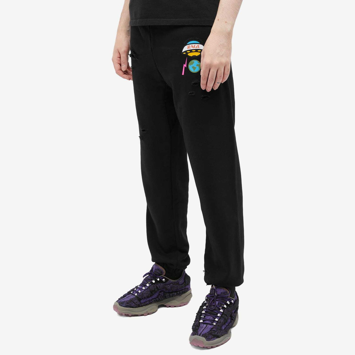 Team Rage Pants Members of the Rage Men's UFO Distressed Sweat Pant in Black Members of ...