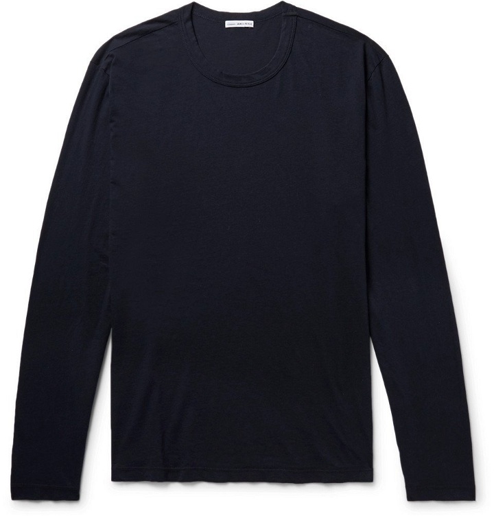 Photo: James Perse - Combed Cotton-Jersey T-Shirt - Men - Midnight blue