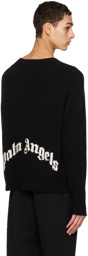 Palm Angels Black Curved Sweater