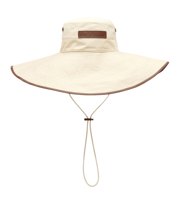 Photo: Burberry Leather-trimmed cotton-blend sun hat