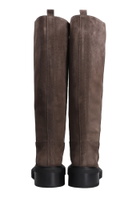 Via Roma 15 Low Heels Boots In Brown Suede
