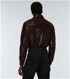 Acne Studios - Embroidered patent leather jacket