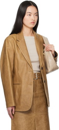 OUR LEGACY Tan Opening Leather Blazer