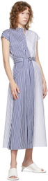Partow White & Blue Amari Dress
