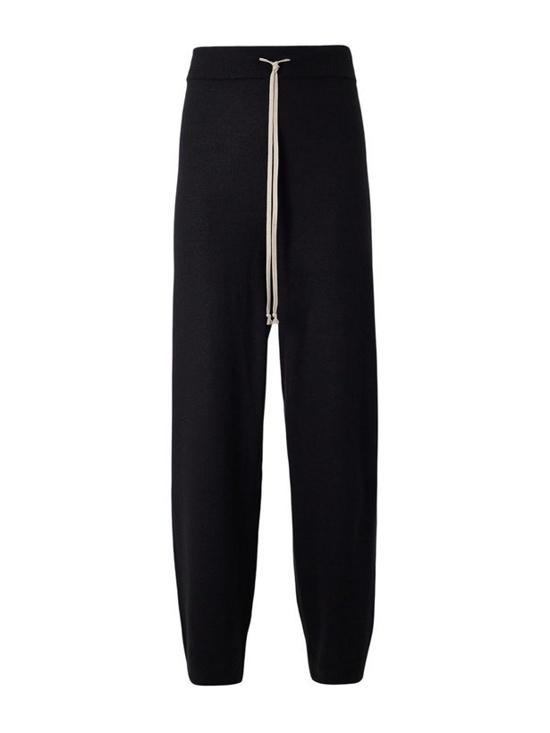Photo: Rick Owens - Tapered Boiled-Cashmere Sweatpants - Black