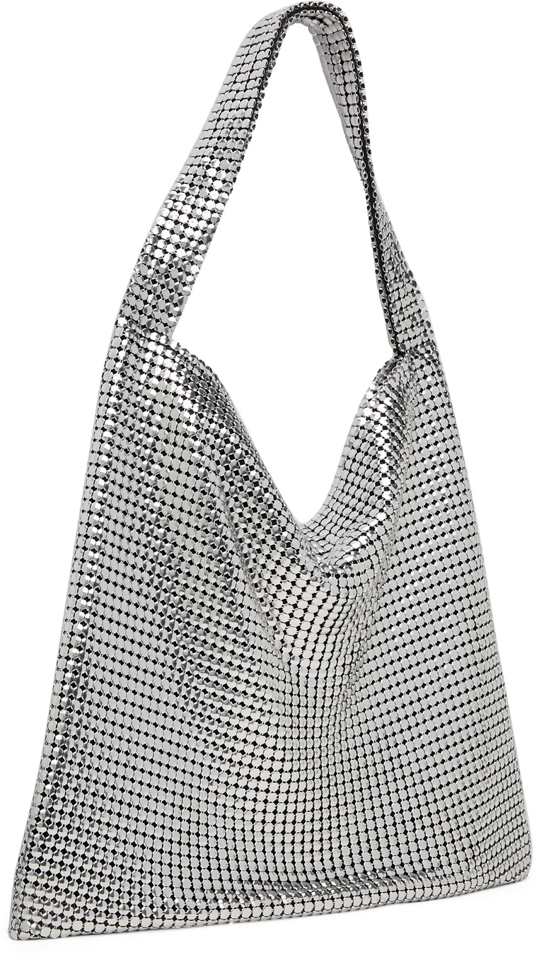 Paco Rabanne Silver Mesh Pixel Tote Bag Paco Rabanne