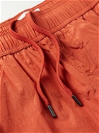 Onia - Slim-Fit Mid-Length Crinkled-Nylon Swim Shorts - Orange