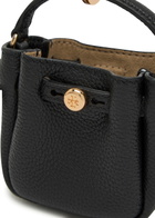 Tory Burch Romy Bucket Grained Leather key fob - Black - One Size