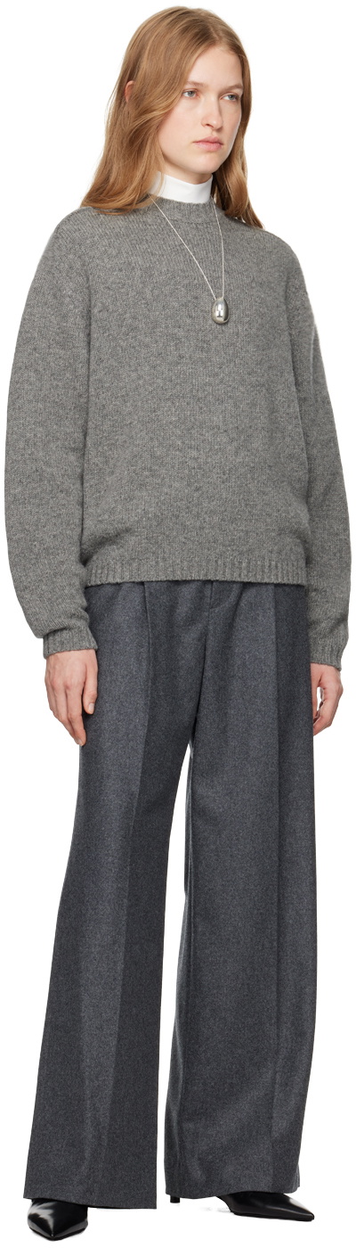 Carven Gray Wide Leg Trousers