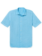 120% - Linen-Gauze Shirt - Blue