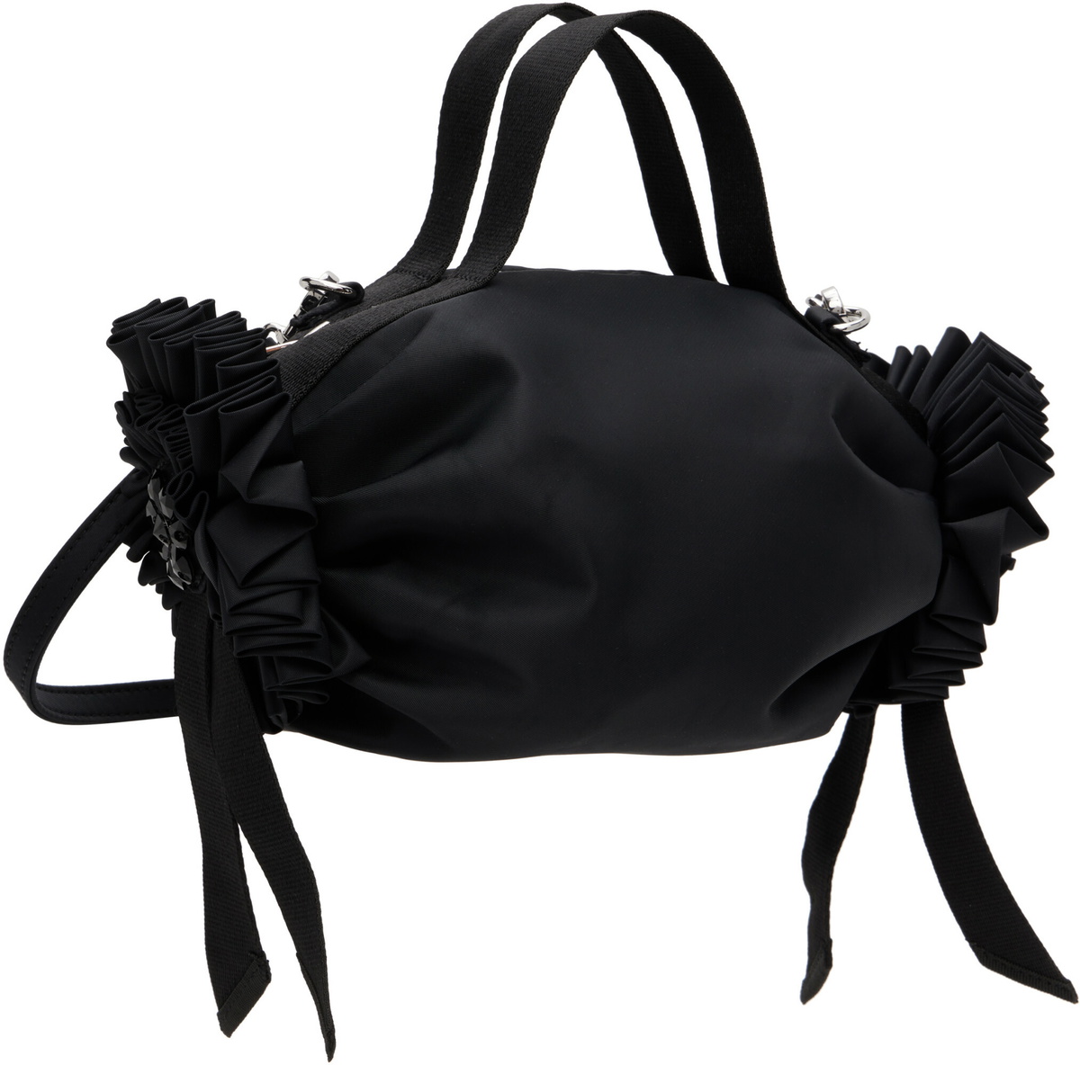Simone Rocha Black Mini Double Ribbon Rosette Bag