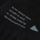 and wander Wool Knit Gloves in Black 