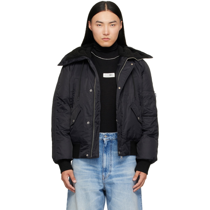 Photo: MM6 Maison Margiela Black Sports Down Bomber Jacket