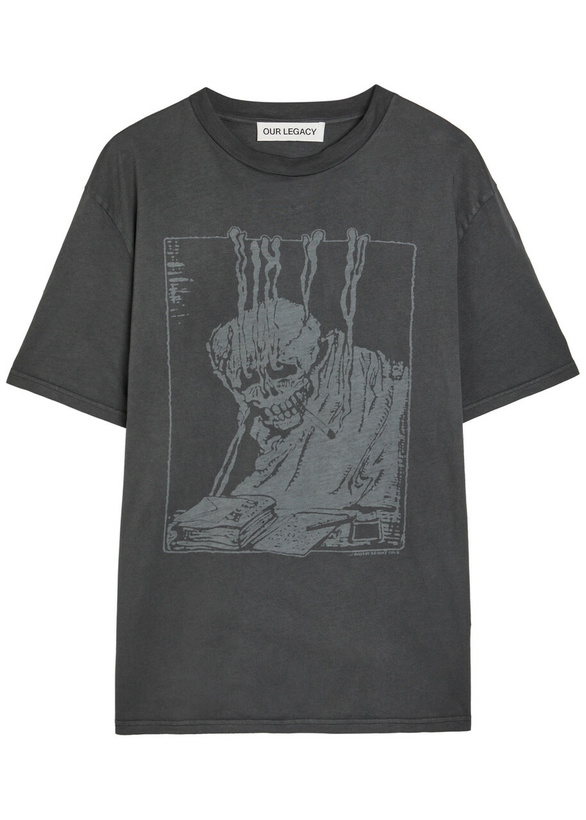 Photo: Our Legacy Box Printed Cotton T-shirt Black
