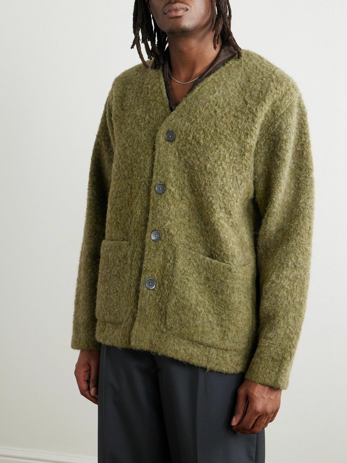 Our Legacy - Brushed-Knit Cardigan - Green Our Legacy