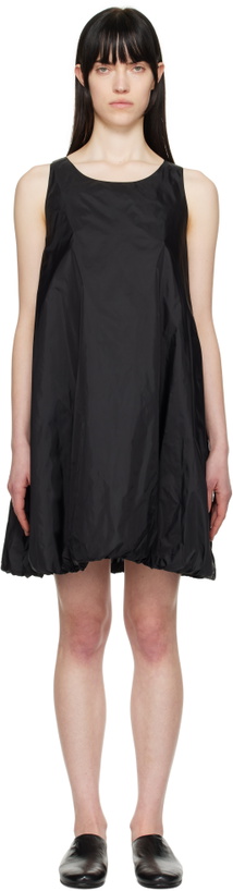 Photo: AMOMENTO Black Nylon Volume Minidress