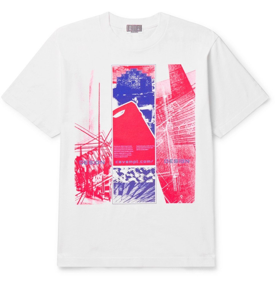 Cav Empt Printed Cotton Jersey T Shirt Men White