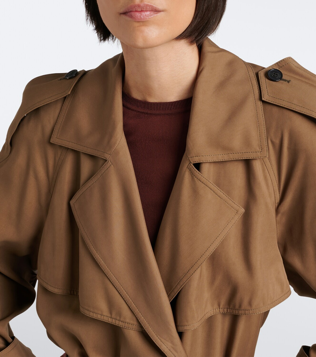 Saint Laurent Oversized double-breasted trench coat