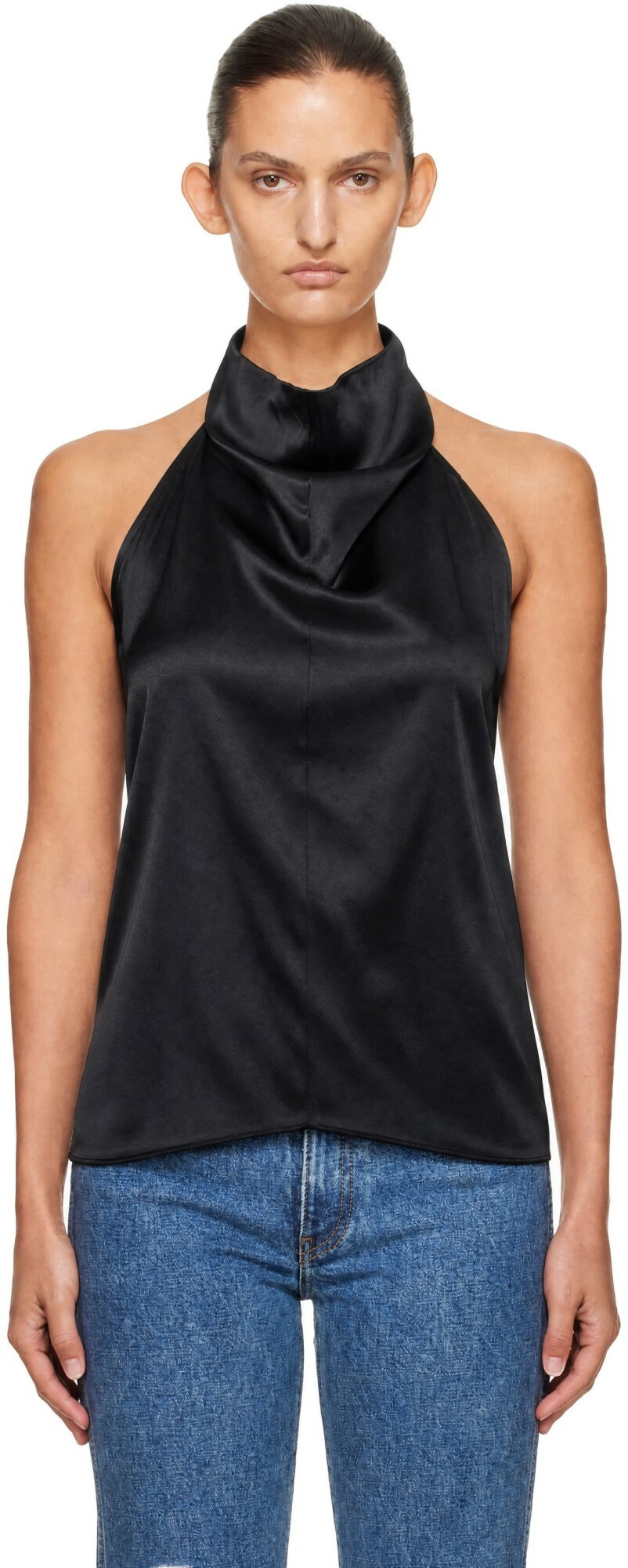 KHAITE Black Rone Top