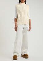 Varley Joilette Cable-knit Vest Cream