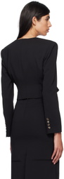 J KOO Black Belted Blazer