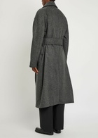Jacquemus Le Manteau Citta Belted Wool-blend Trench Coat Dark Grey