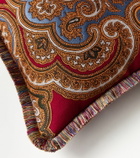 Etro Kash fringed paisley jacquard cushion