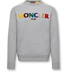 Moncler Genius - Logo-Appliquéd Mélange Cotton-Jersey Sweatshirt - Gray