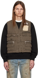 Kenzo Khaki Mutlipocket Vest