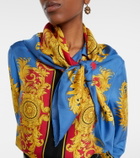 Versace Printed silk twill scarf