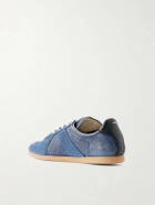 Maison Margiela - Replica Suede-Trimmed Leather Sneakers - Blue