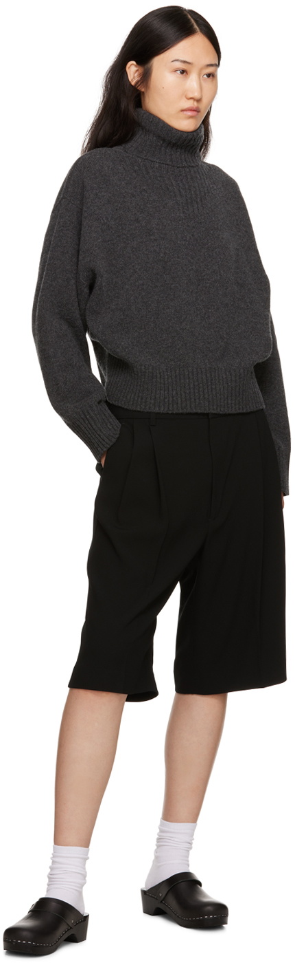 Filippa K Gray Dropped Shoulder Turtleneck