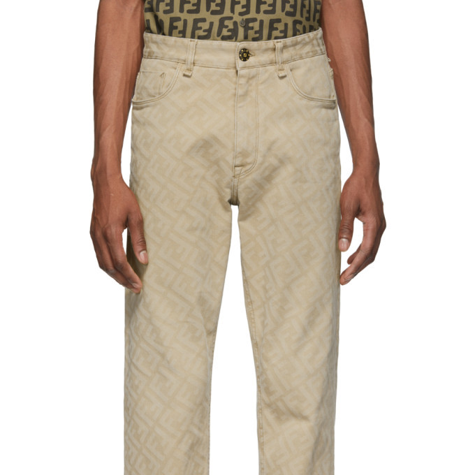 Mens Jeans Fendi Jeans Monogram Slim Jeans