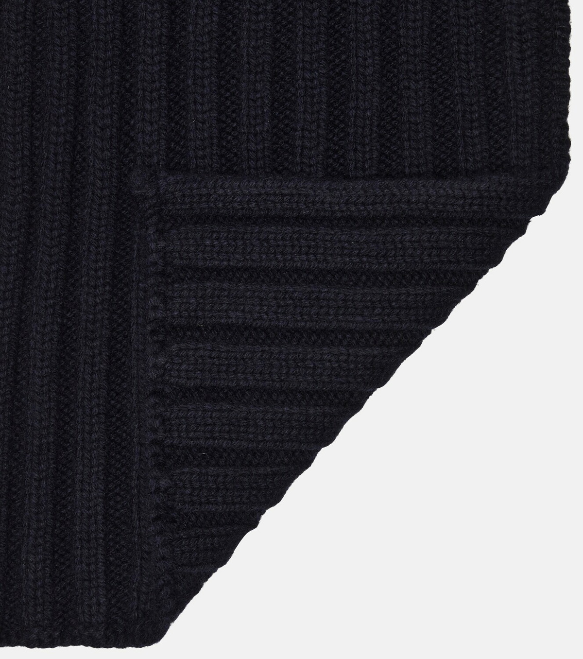 Patou Ribbed-knit wool and cashmere scarf
