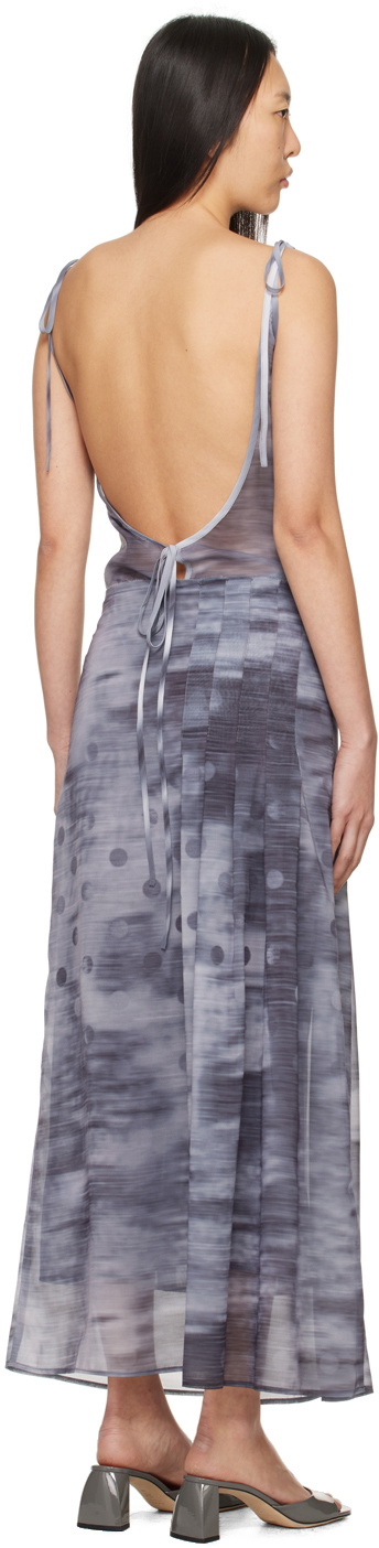 ELLISS Gray Pleated Maxi Dress