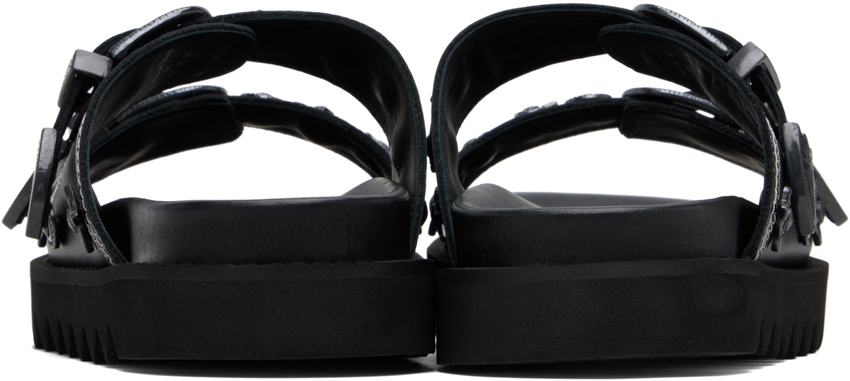 Toga Virilis Black Leather Sandals