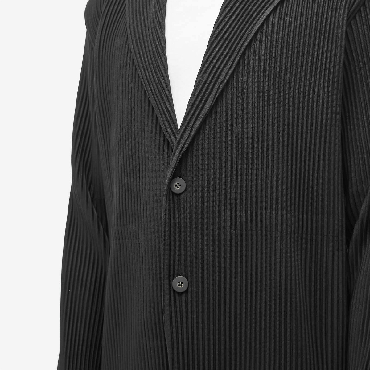 Homme Plissé Issey Miyake Men's Pleated Single Breasted Jacket in