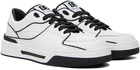 Dolce & Gabbana White & Black New Roma Sneakers