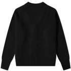 AMI Men's A Heart Cardigan in Black/Red