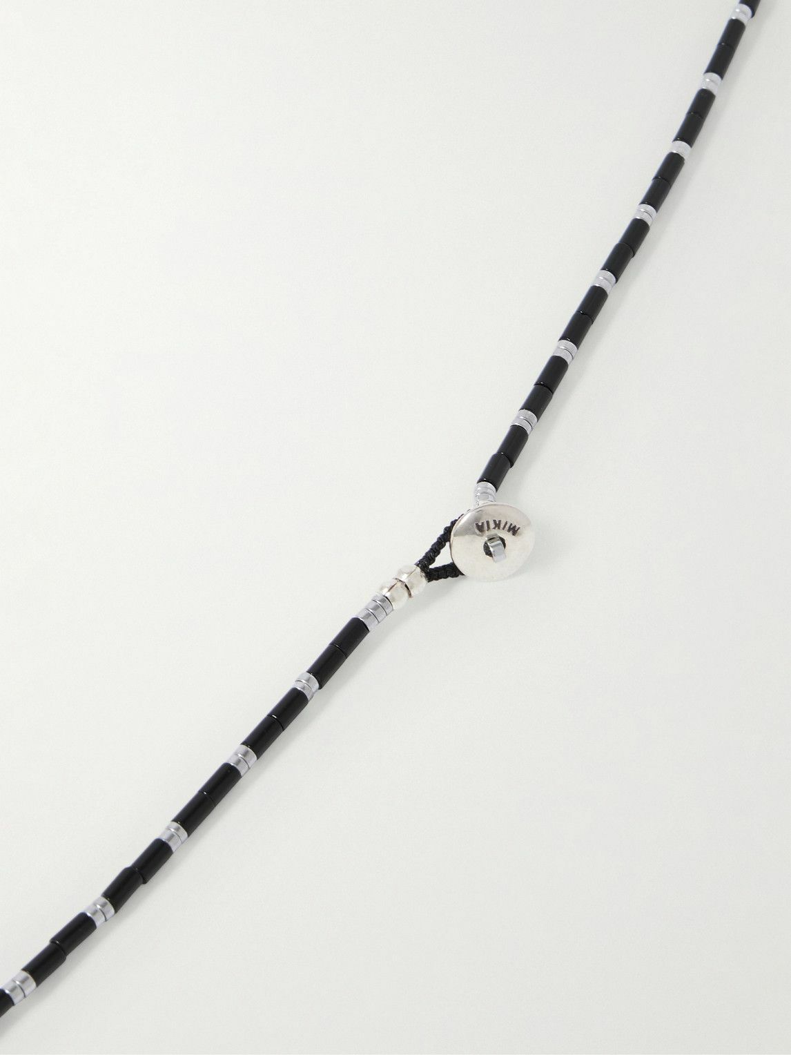 Mikia - Onyx, Hematite and Silver Beaded Necklace
