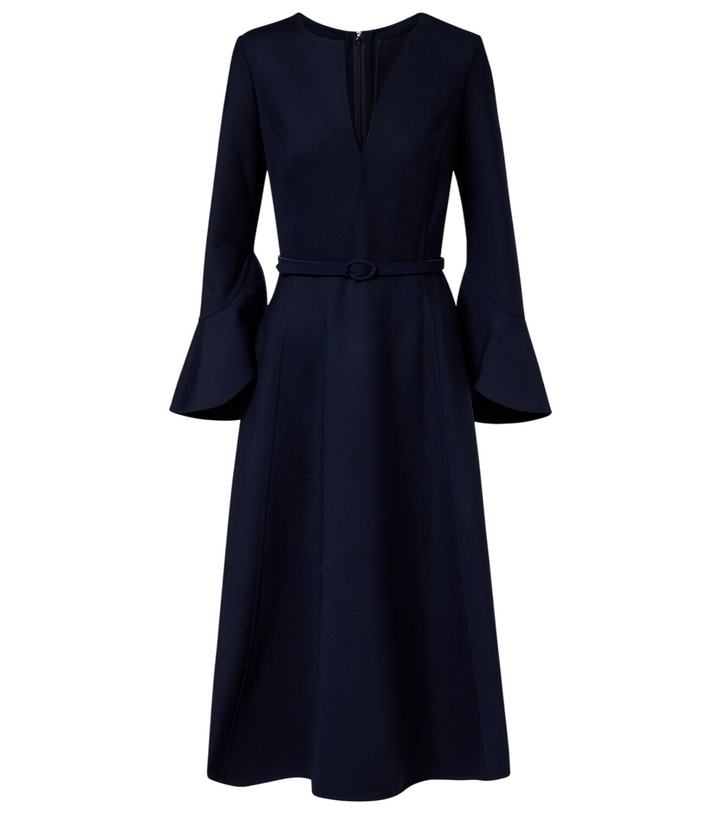 Photo: Oscar de la Renta Belted wool-blend midi dress