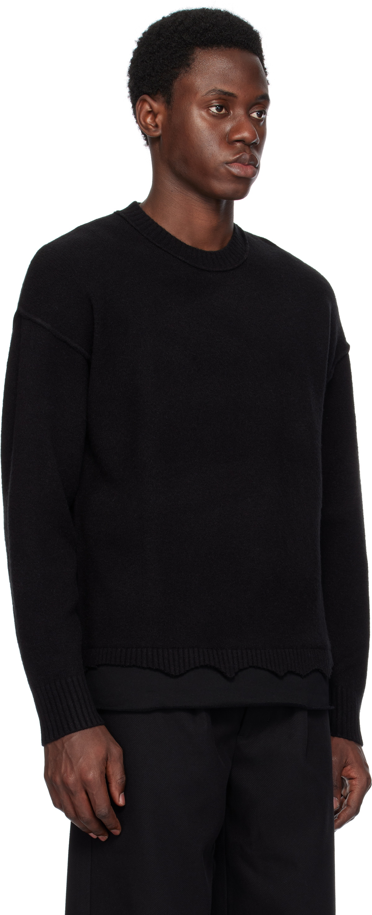 Izzue Black Layered Sweater