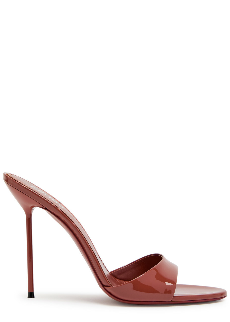 Paris Texas Lidia 105 Patent Leather Mules Dark Pink