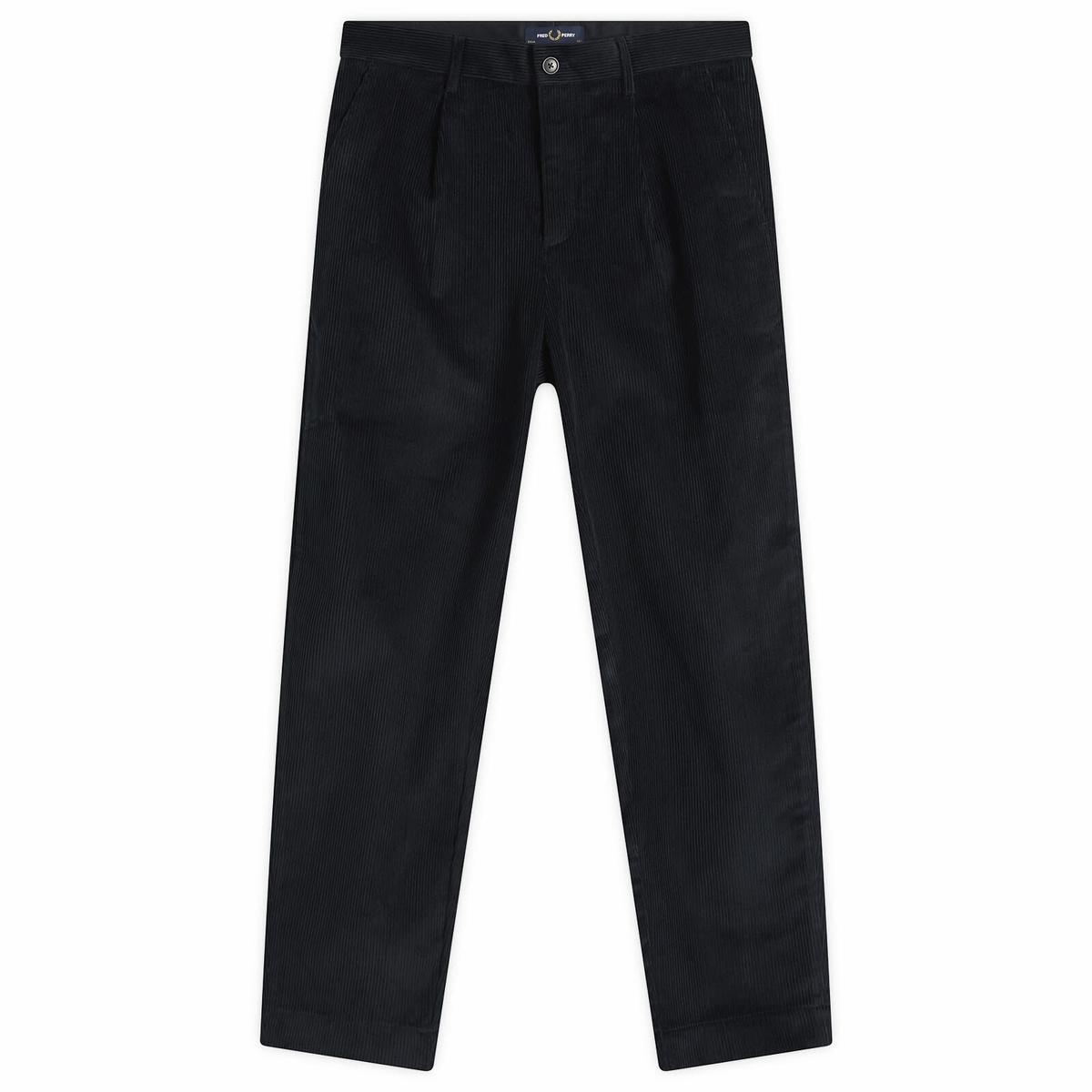 Fred Perry Men's Tapered Corduroy Trouser in Navy